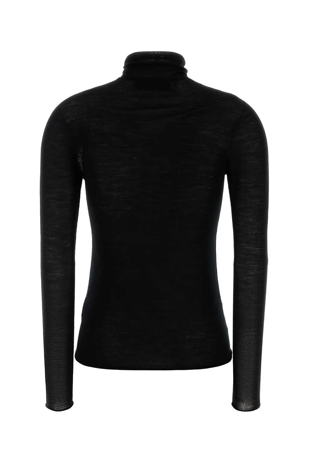 Sheer Turtleneck Knitted Sweater