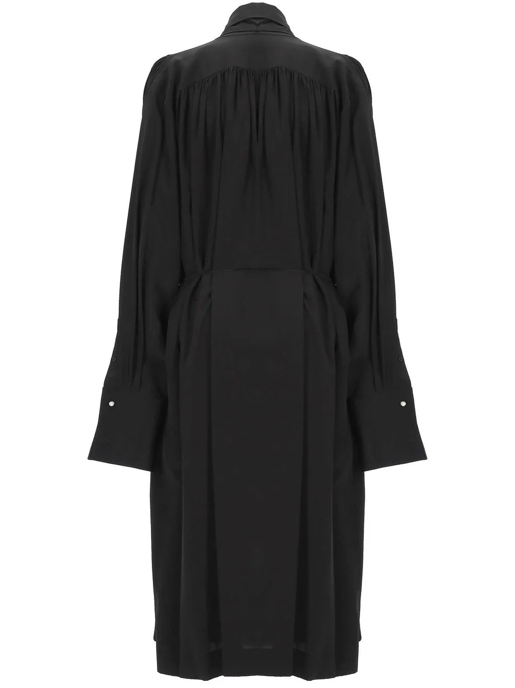 Carven Tie-Neck Pleated Dress