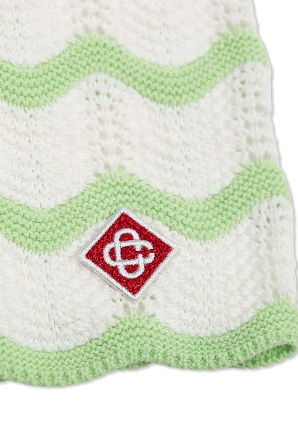 Casablanca Kids Crocheted Wave-Knit Shorts