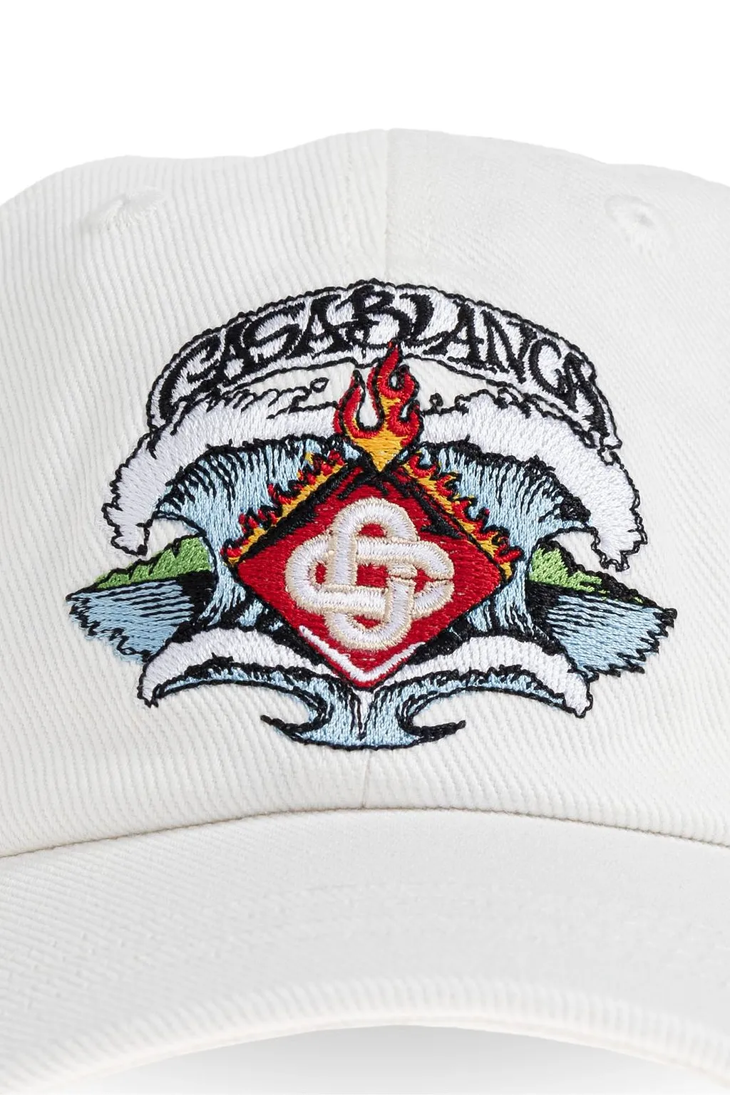 Casablanca Kids Logo Embroidered Baseball Cap