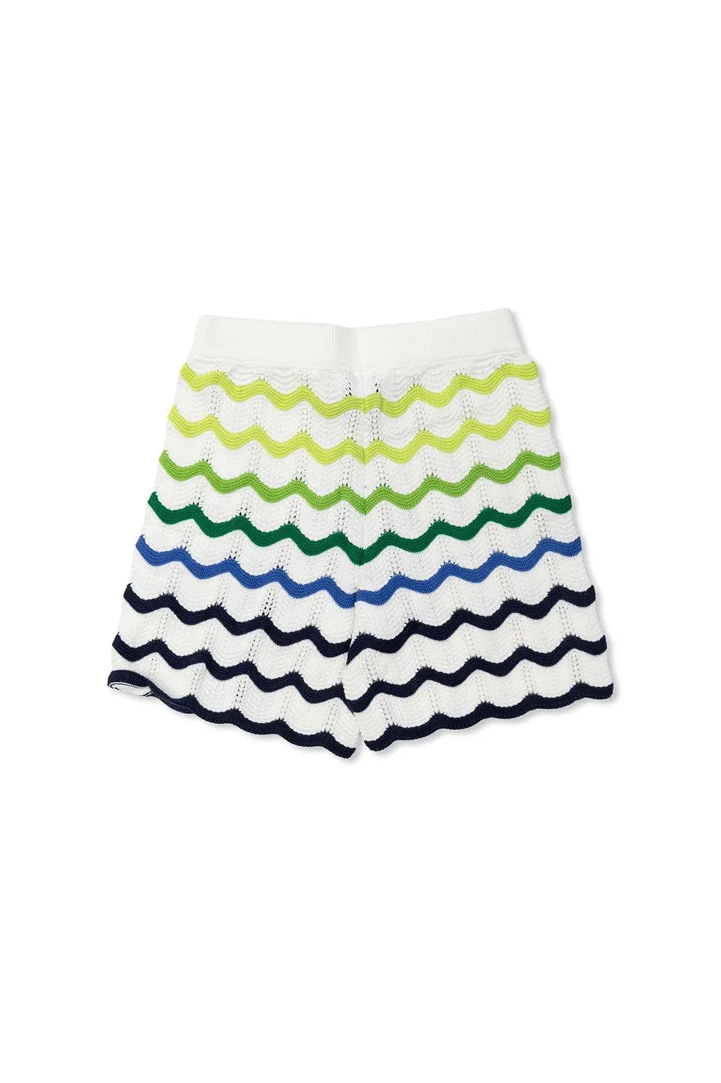 Casablanca Kids Logo Patch Wave Knitted Shorts