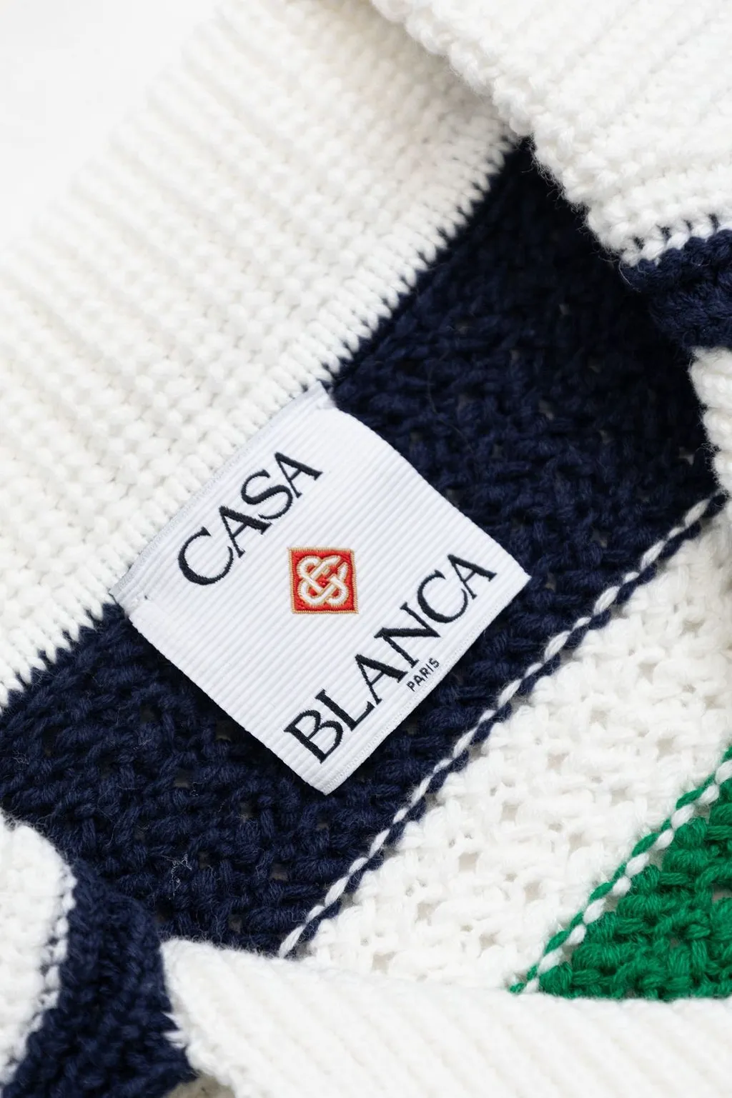 Casablanca Kids Logo Patch Striped Cardigan