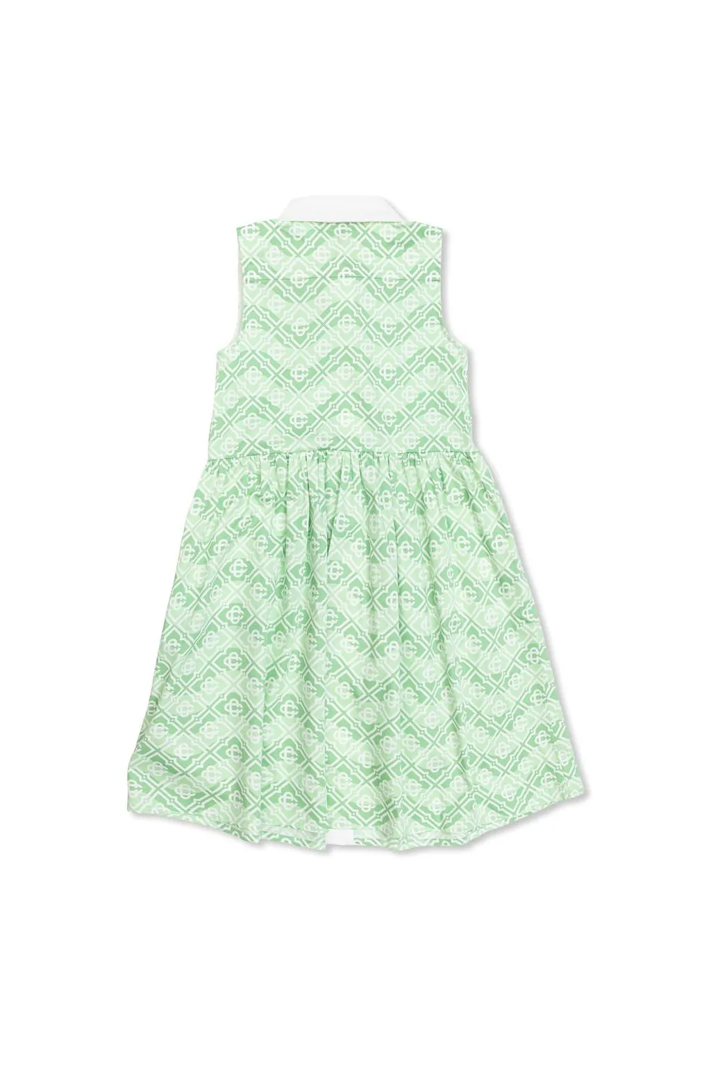 Casablanca Kids Monogram-Printed Sleeveless Shirt Dress