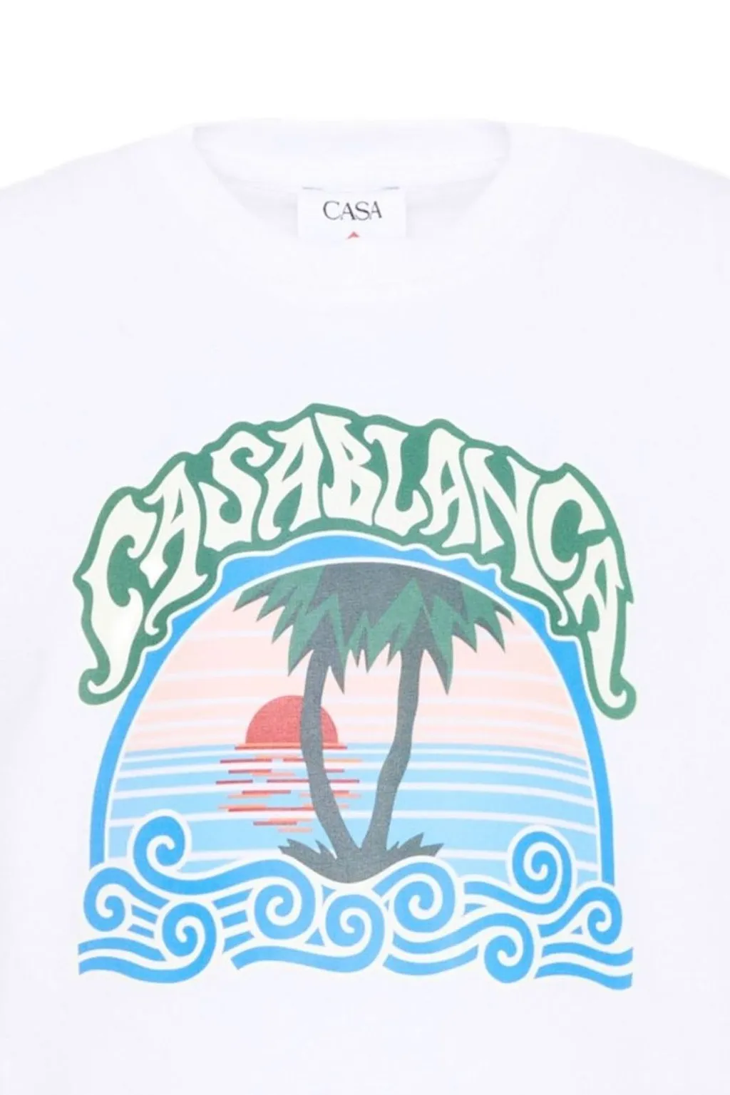 Casablanca Kids Palm Tree Emblem Short Sleeved T-Shirt