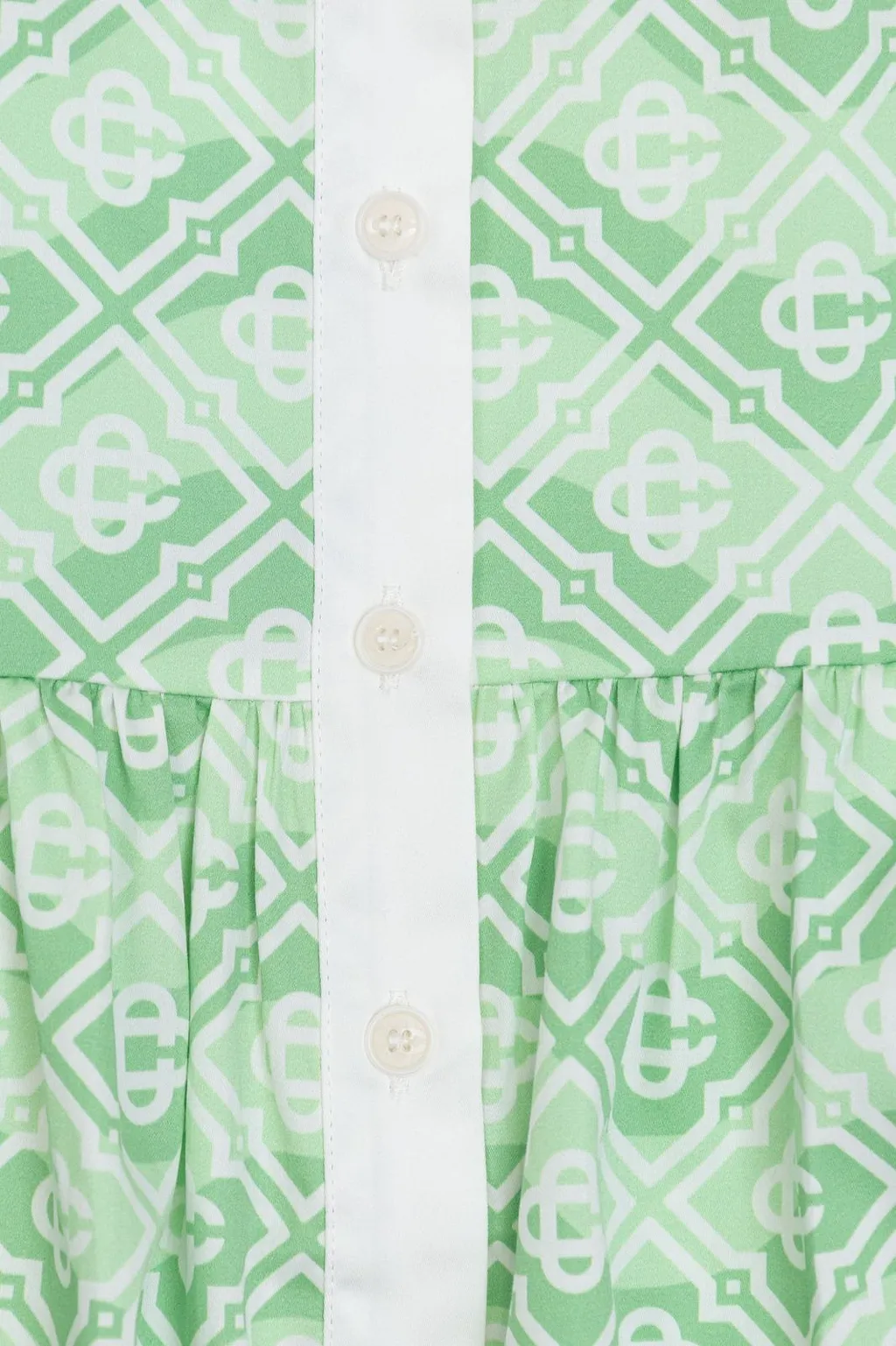 Casablanca Kids Monogram-Printed Sleeveless Shirt Dress