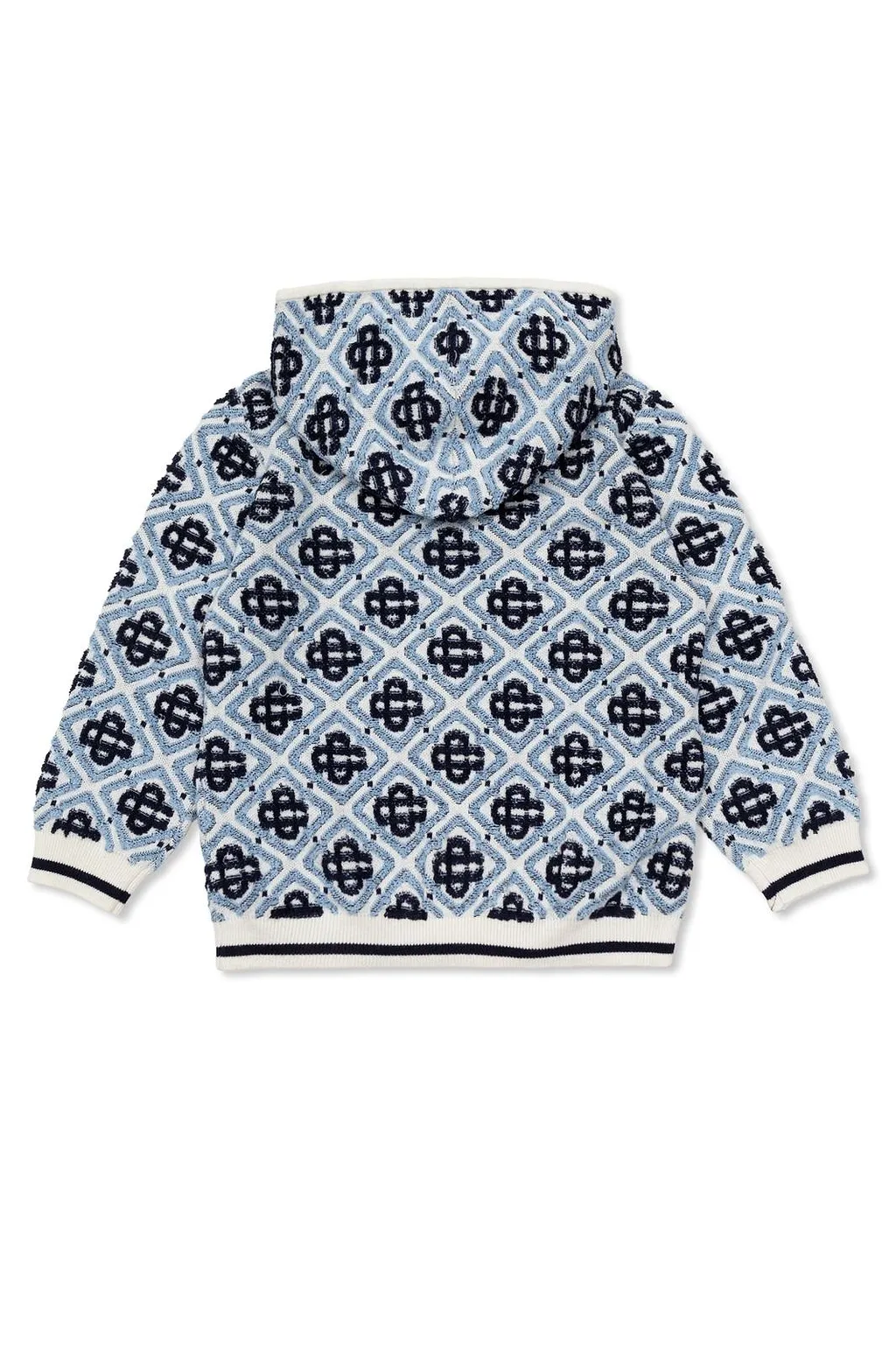 Casablanca Kids Monogram Zip-Up Hooded Sweatshirt