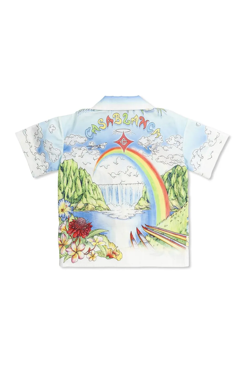 Casablanca Kids Scenic Printed Short-Sleeved Shirt