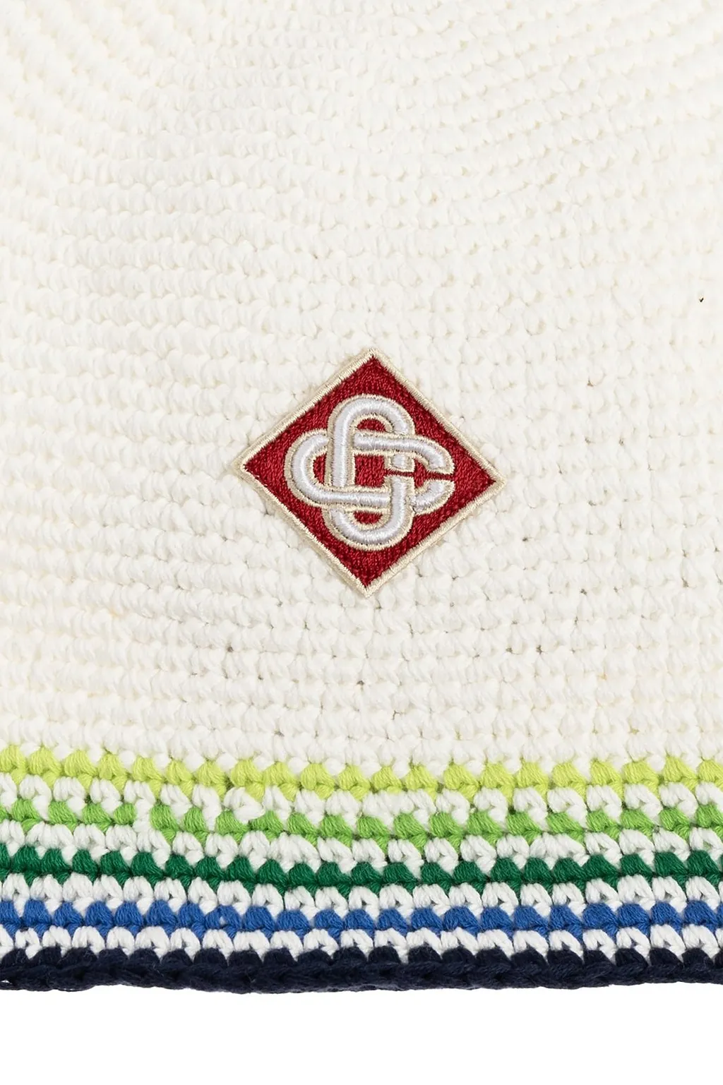 Casablanca Kids Striped Logo Patch Hat