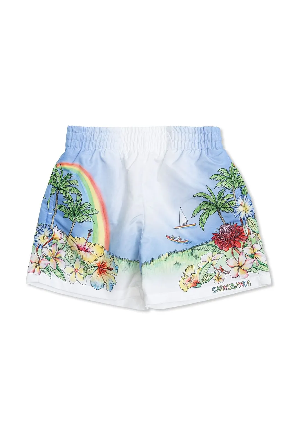 Casablanca Kids Tropical Printed Swim Shorts