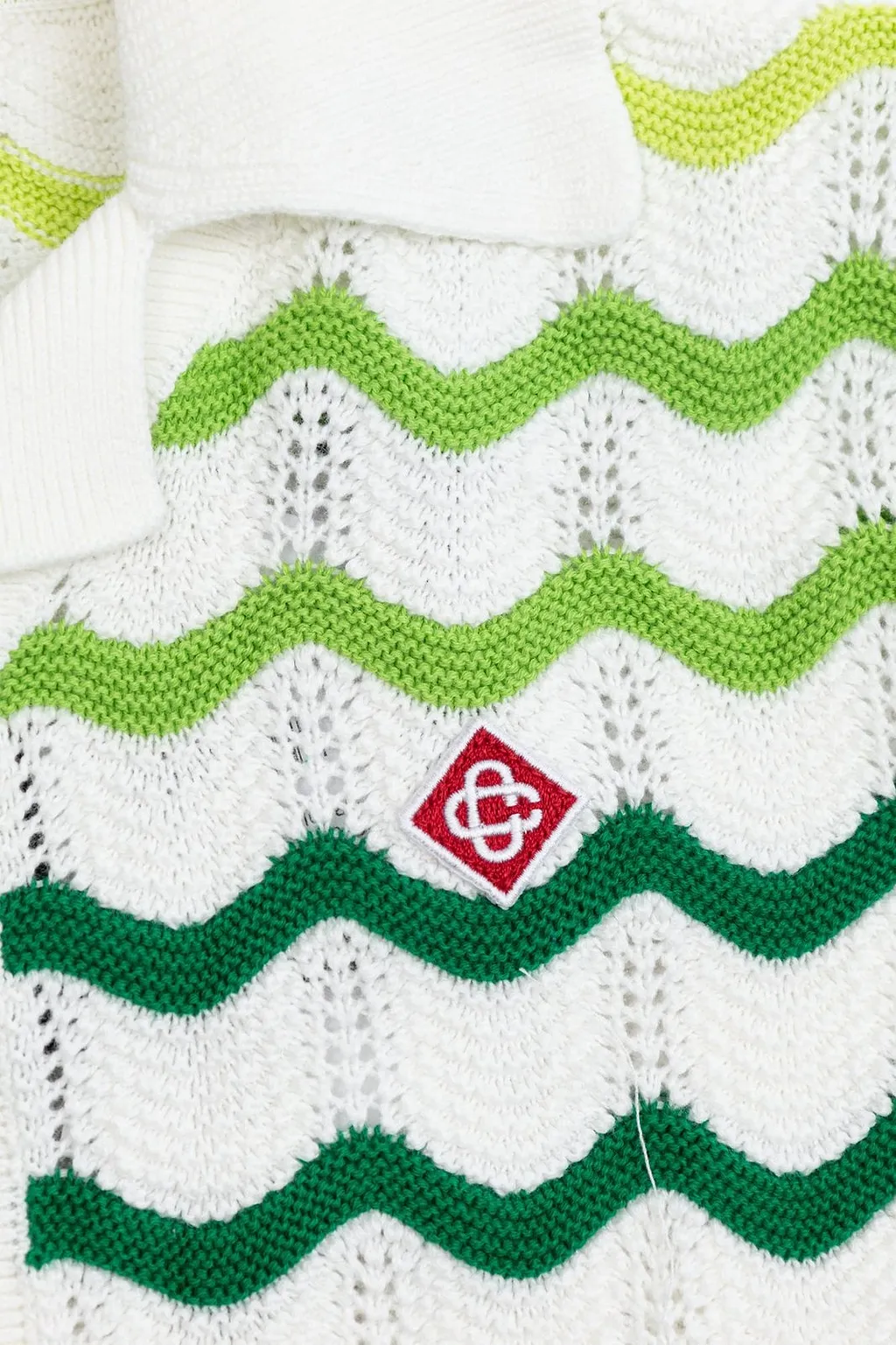 Wave Knitted Short Sleeved Shirt