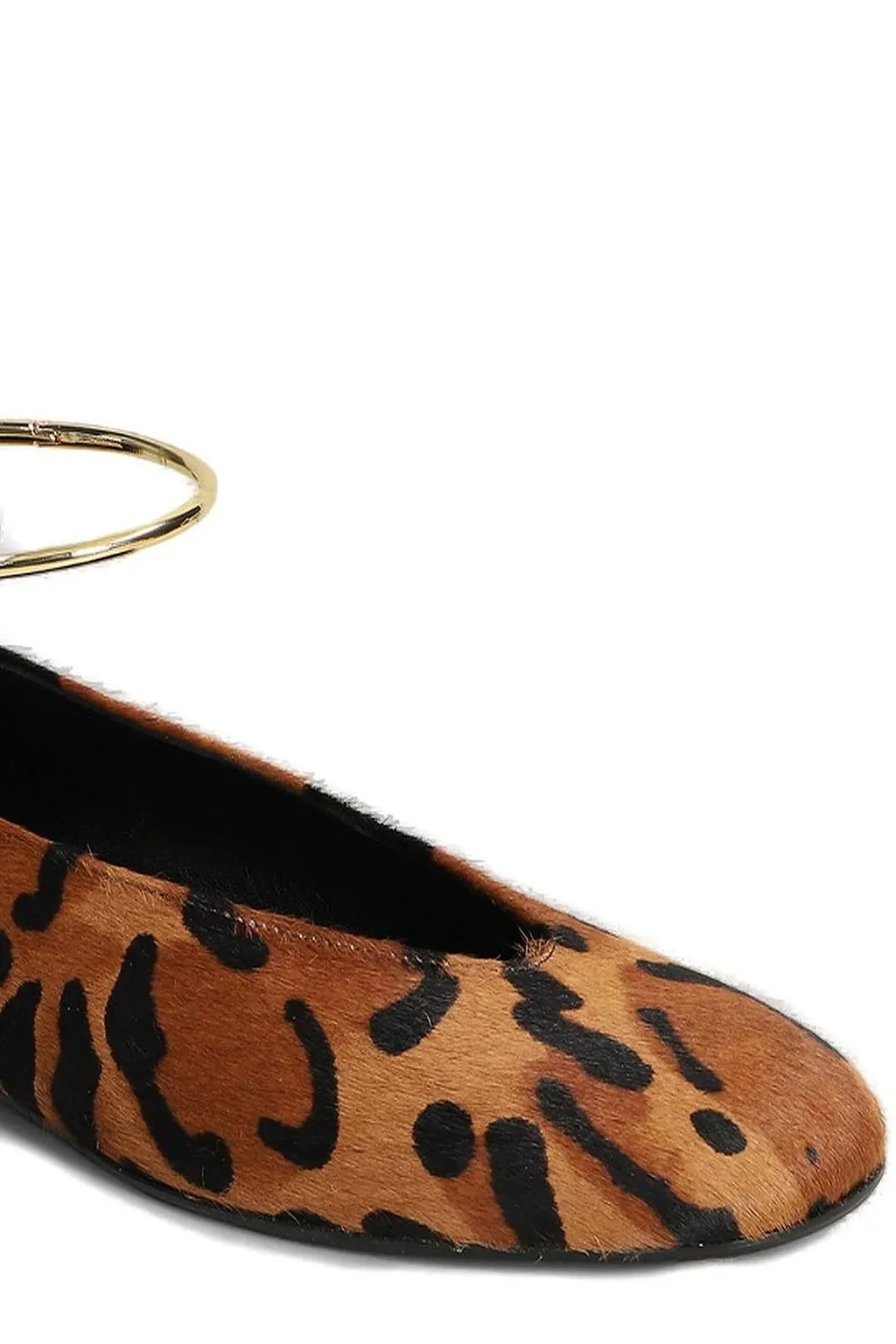 Chantal Anklet-Strap Round-Toe Ballet Flats