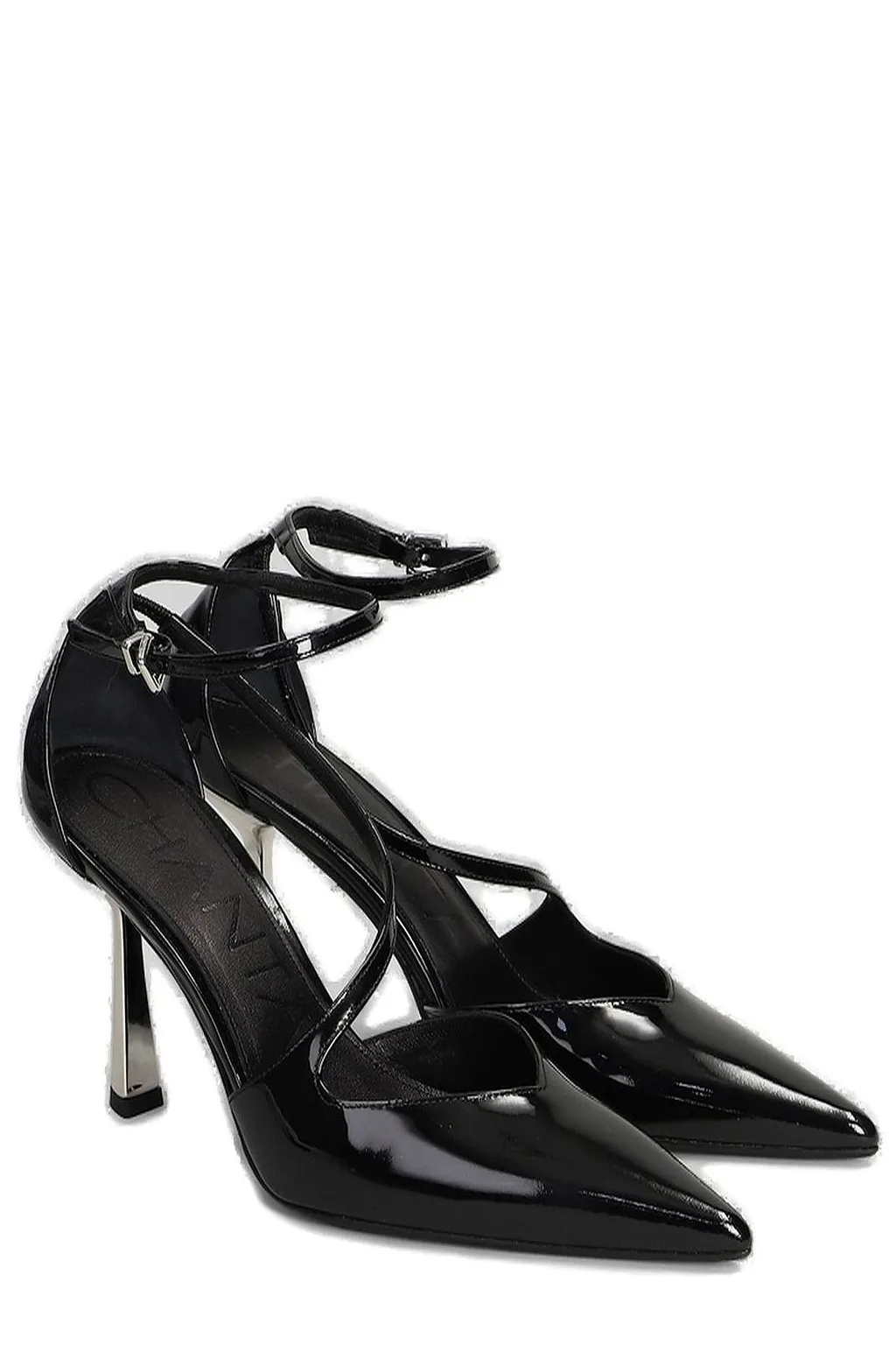 Chantal Pointed-Toe Ankle-Strap Pumps
