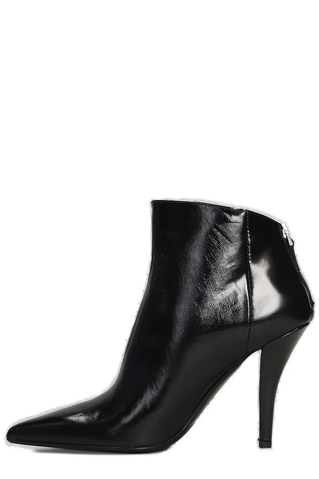 Pointed-Toe Heeled Ankle Boots
