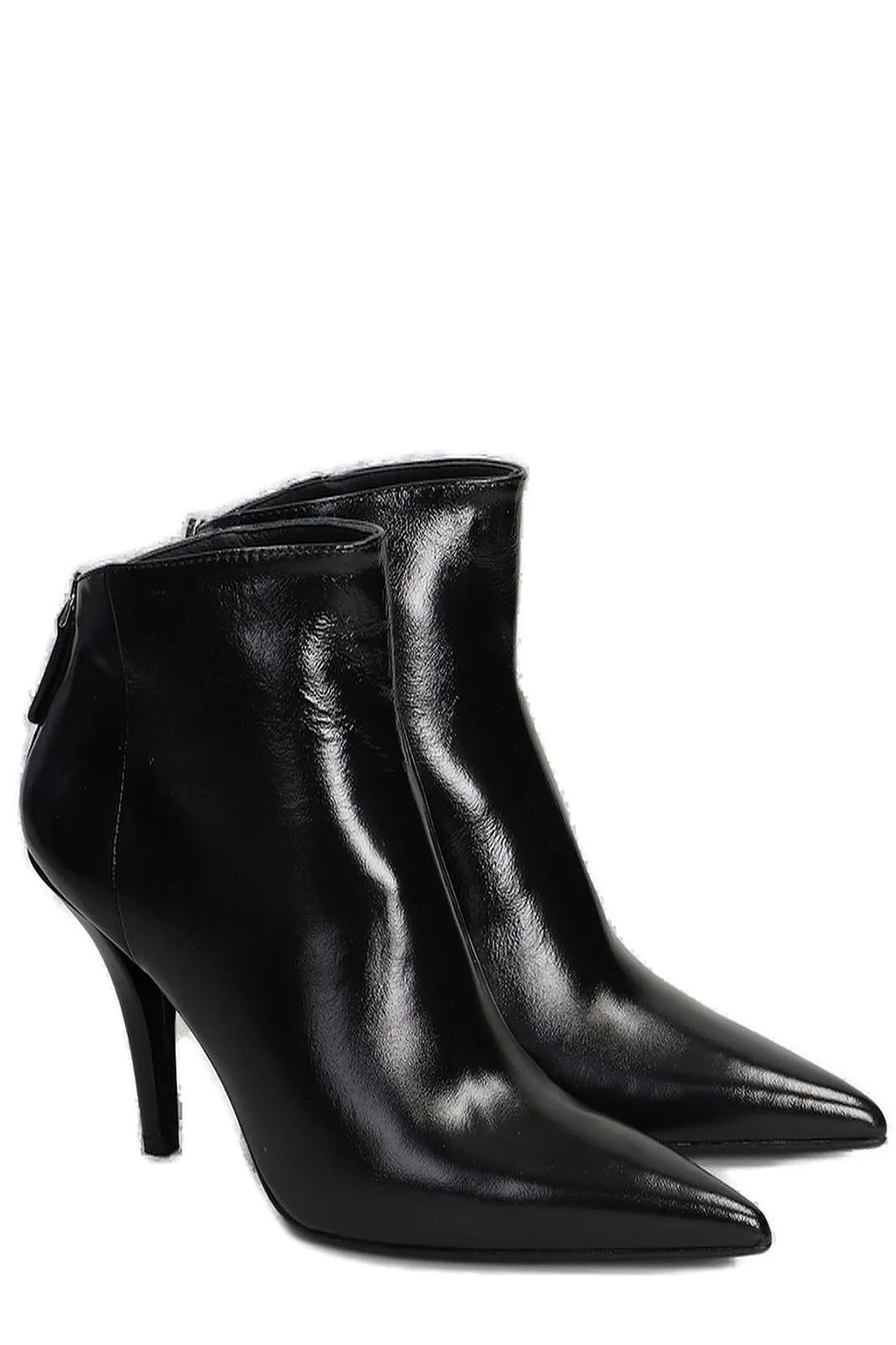Pointed-Toe Heeled Ankle Boots