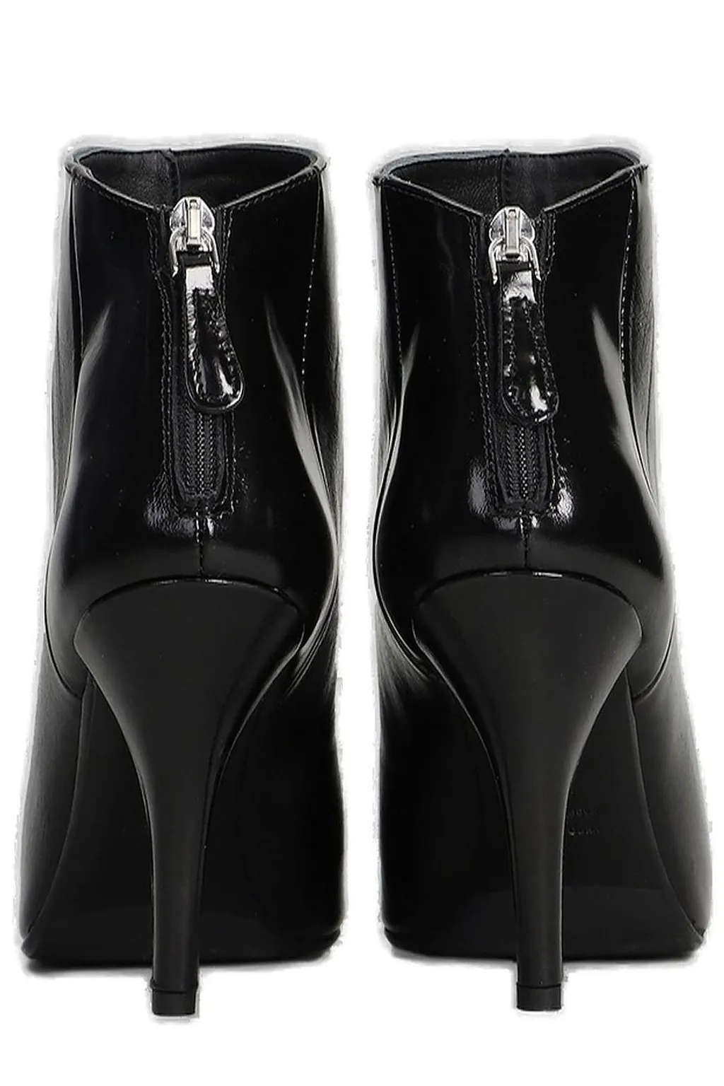Pointed-Toe Heeled Ankle Boots