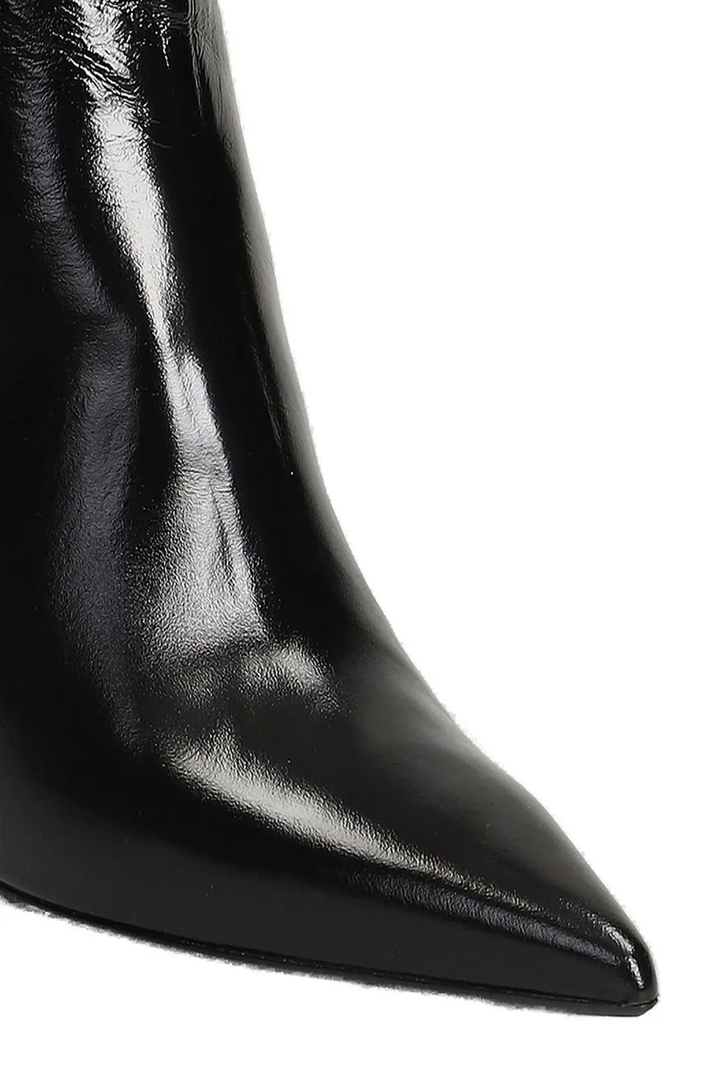Pointed-Toe Heeled Ankle Boots