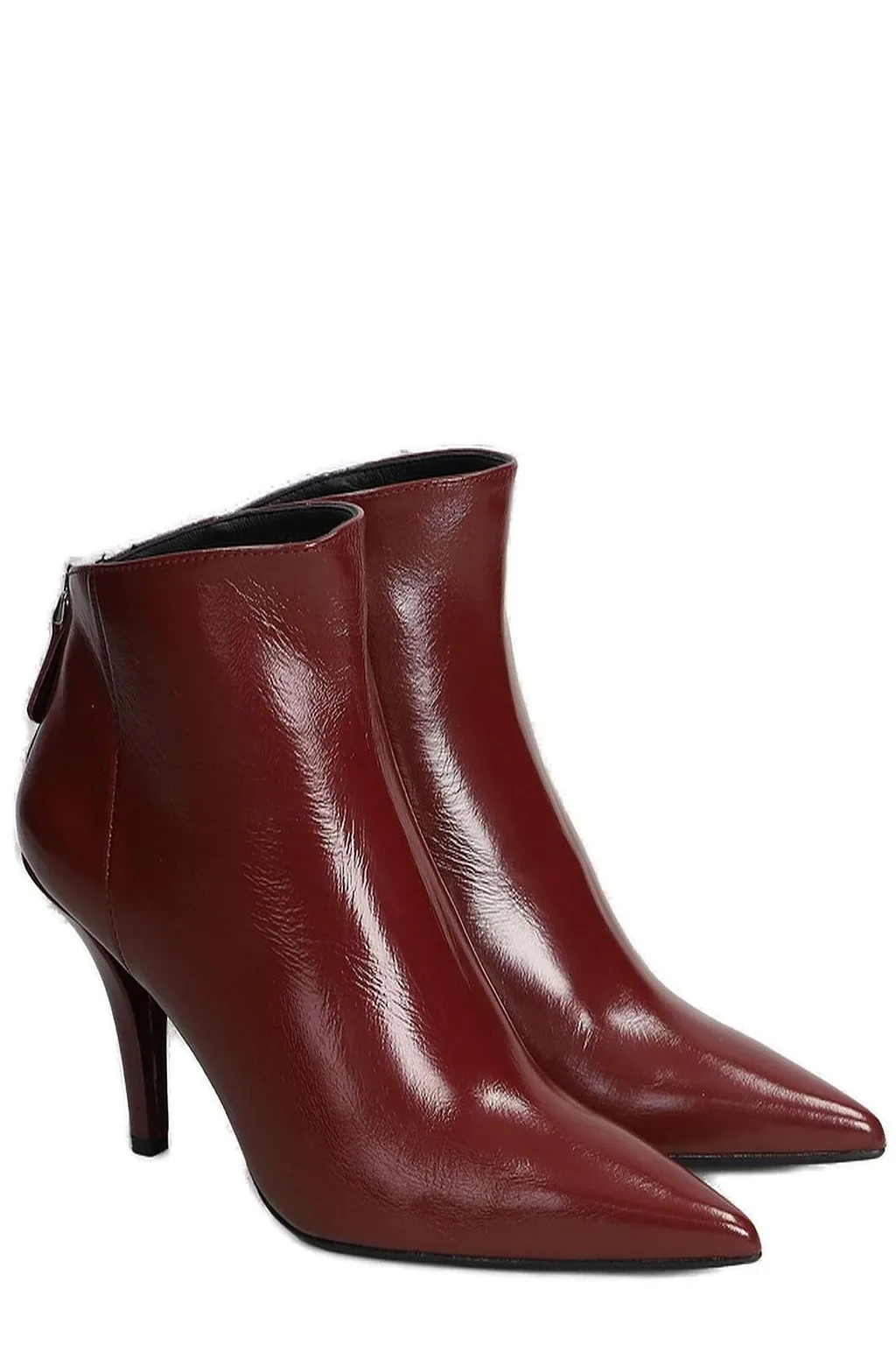 Chantal Pointed-Toe Heeled Ankle Boots