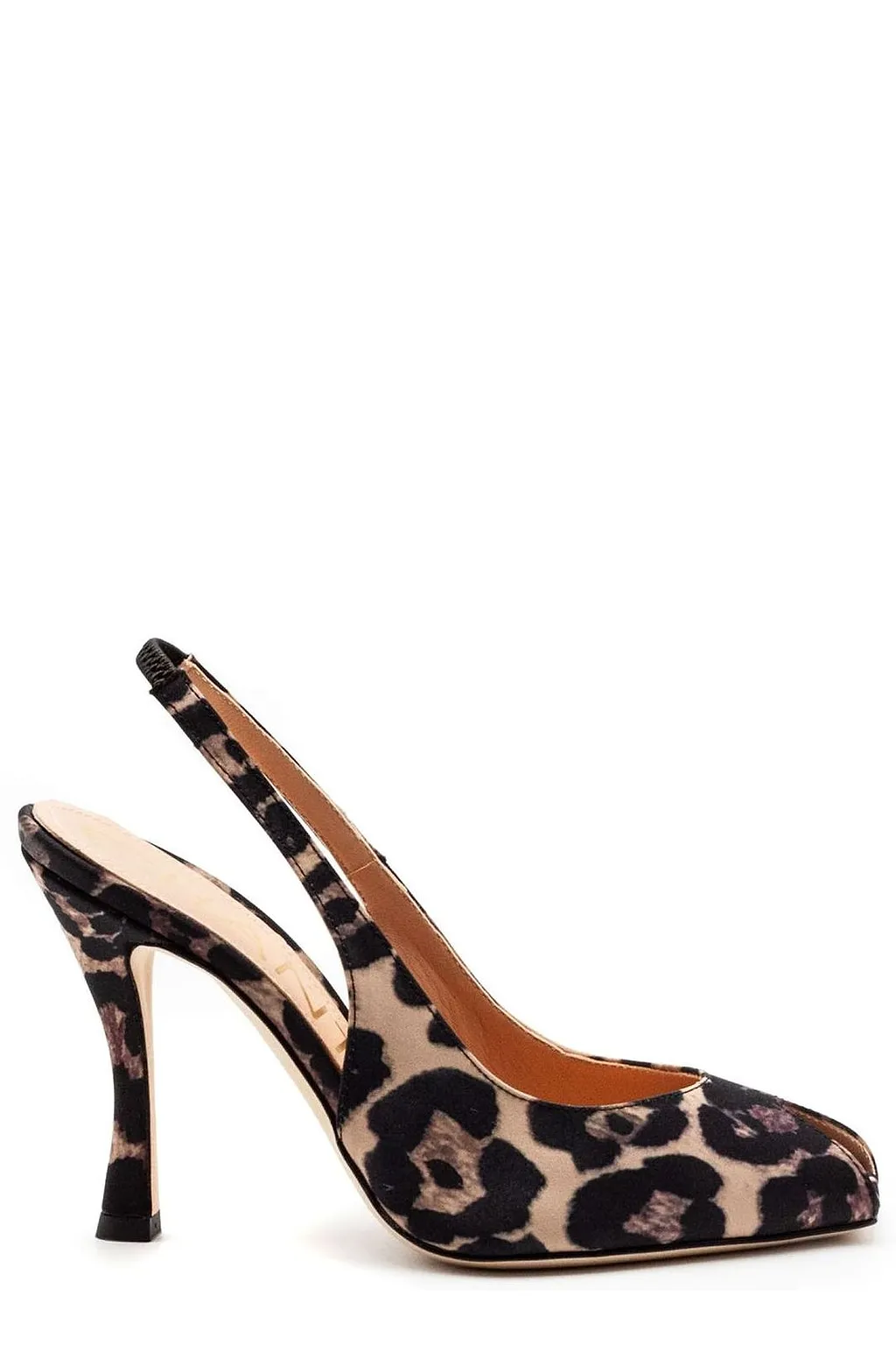 Chantal Slingback Peep-Toe Heeled Sandals