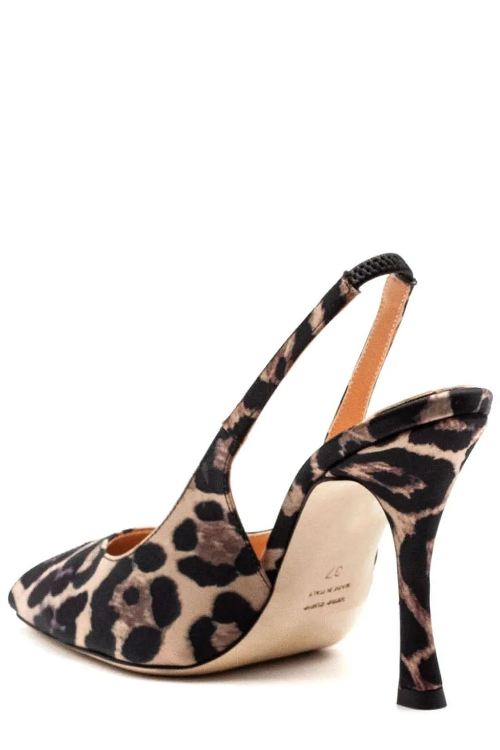 Chantal Slingback Peep-Toe Heeled Sandals