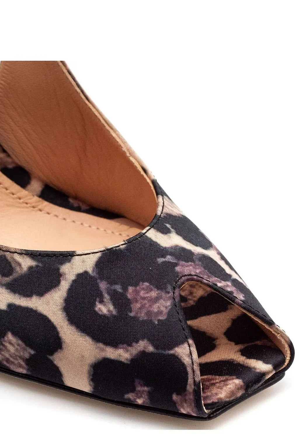 Chantal Slingback Peep-Toe Heeled Sandals