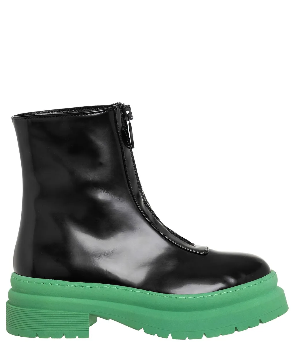 Jummy Zip-Detailed Combat Boots