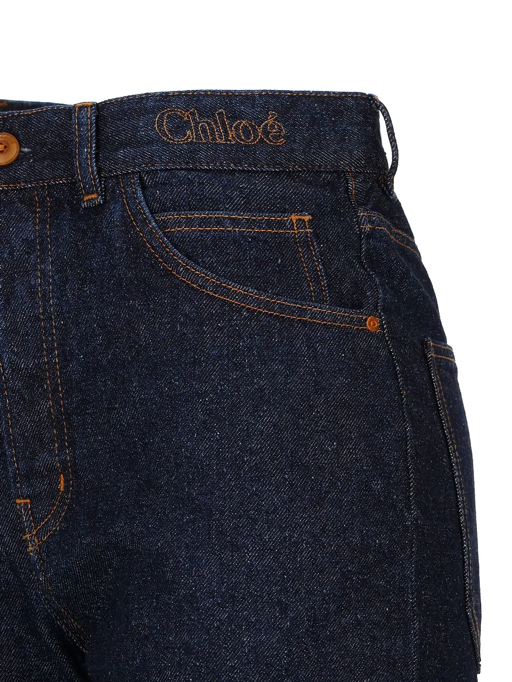 Chloé Logo Embroidered Flared Jeans