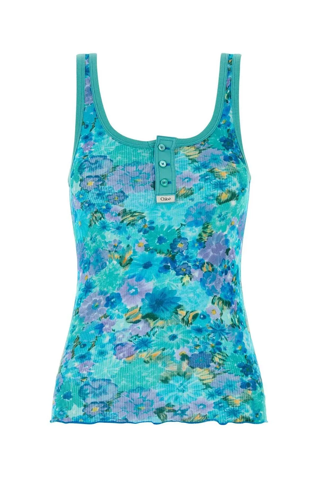 Chloé Floral Ribbed Knitted Top