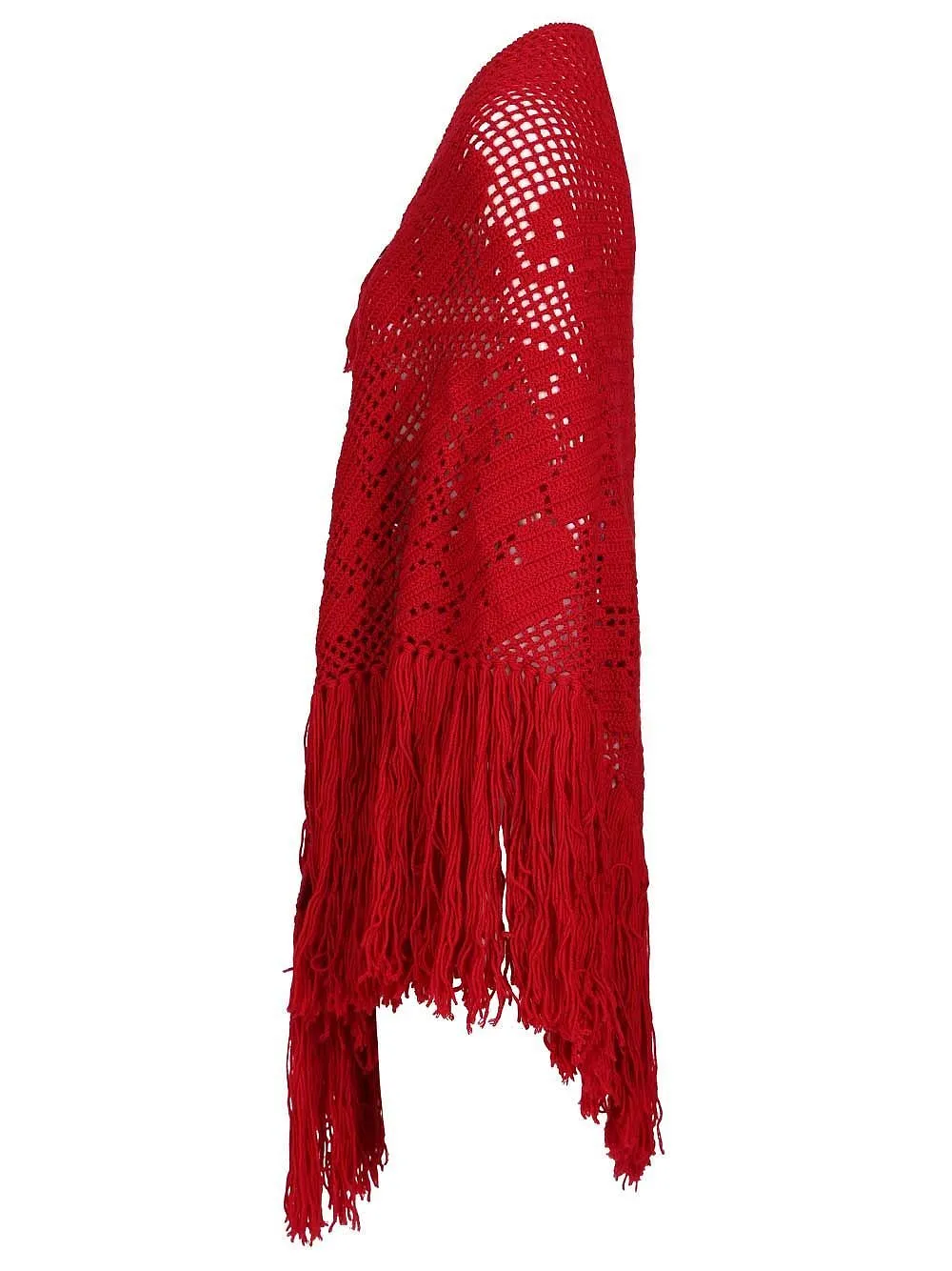 Fringed Openwork Shawl
