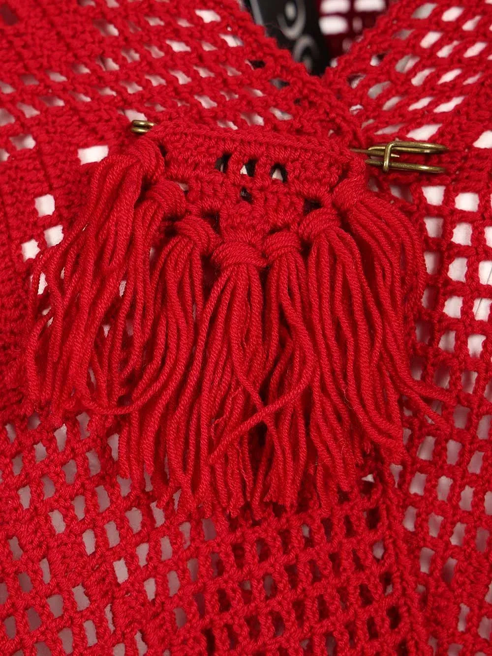 Fringed Openwork Shawl
