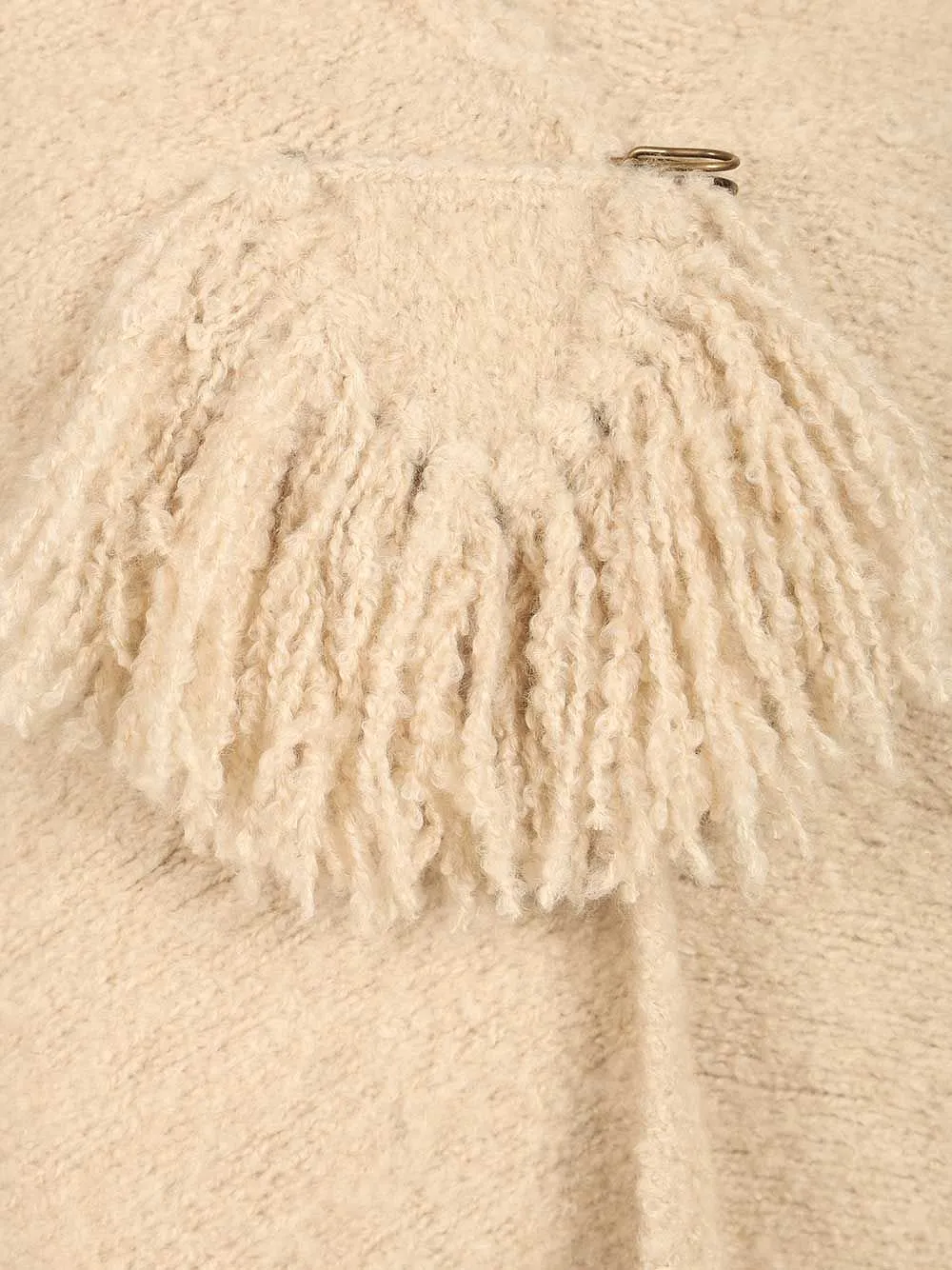 Chiara Is Fringed Openwork Shawl