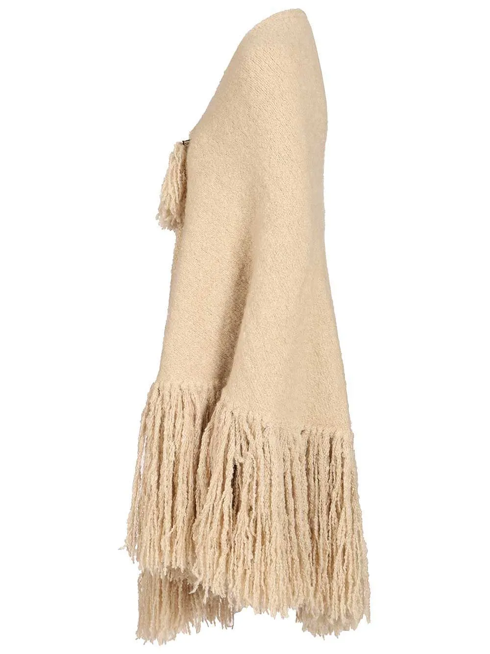 Chiara Is Fringed Openwork Shawl