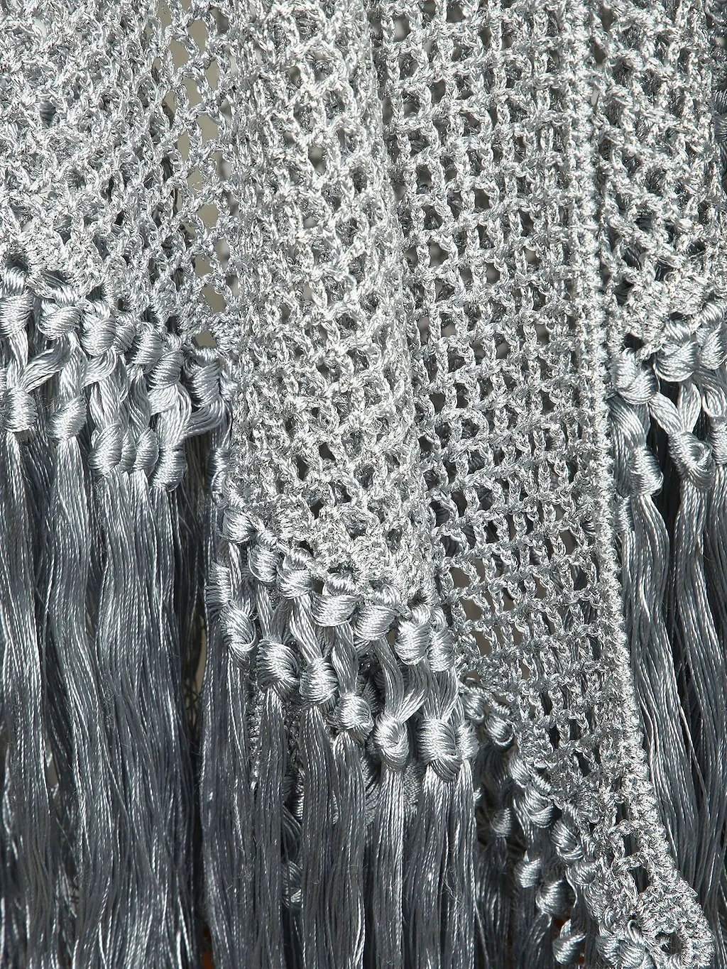 Chiara Is Open Knit Fringe Shawl