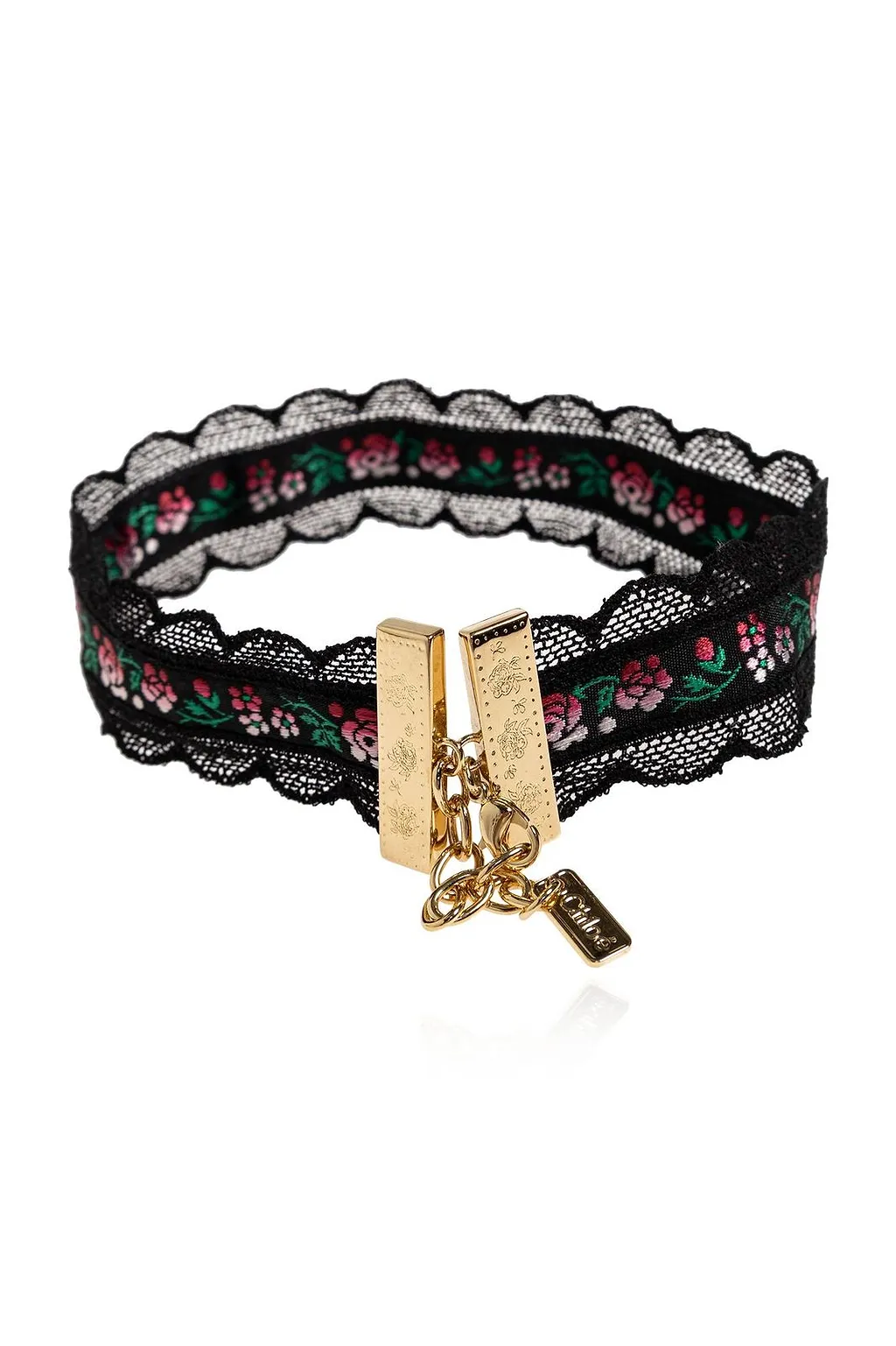 Chloé Folk Floral Lace Choker Necklace
