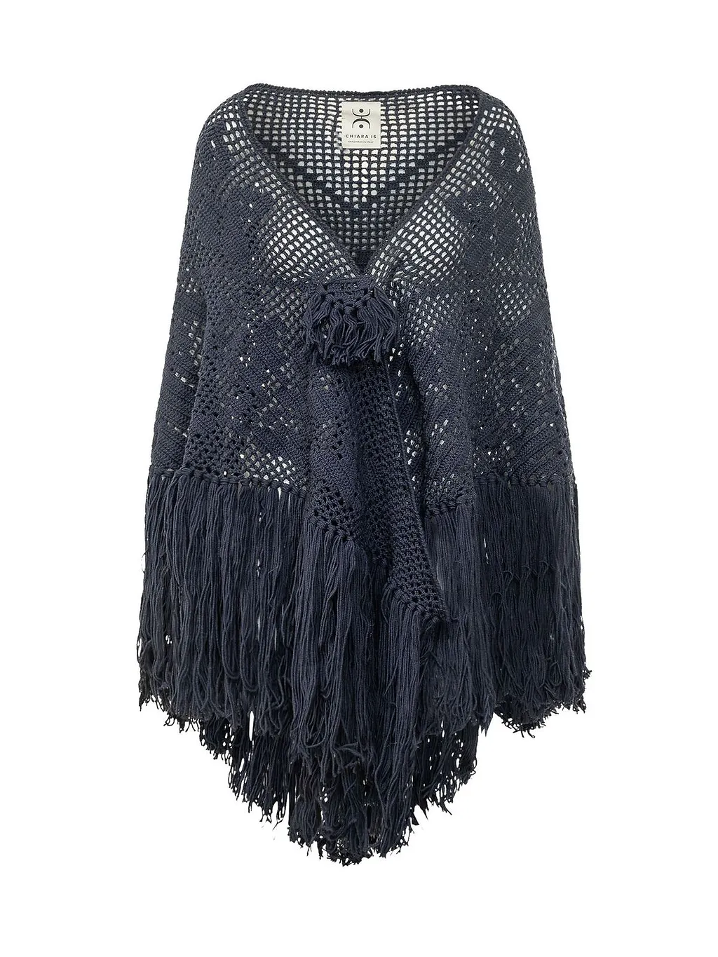 Peonia Crochet Fringe Shawl