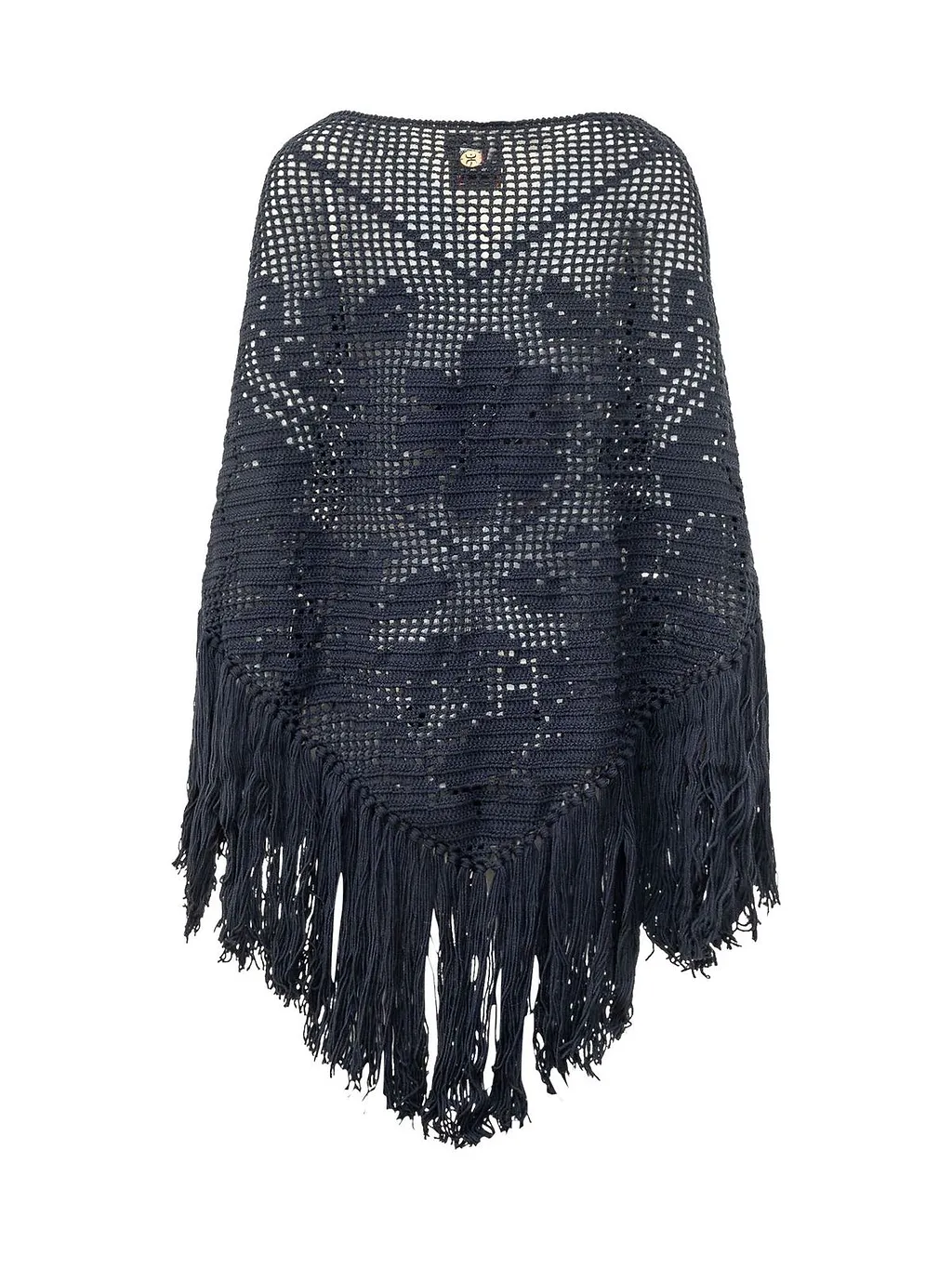 Peonia Crochet Fringe Shawl