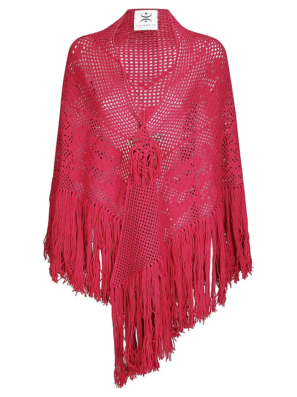 Peonia Crochet Fringed Shawl