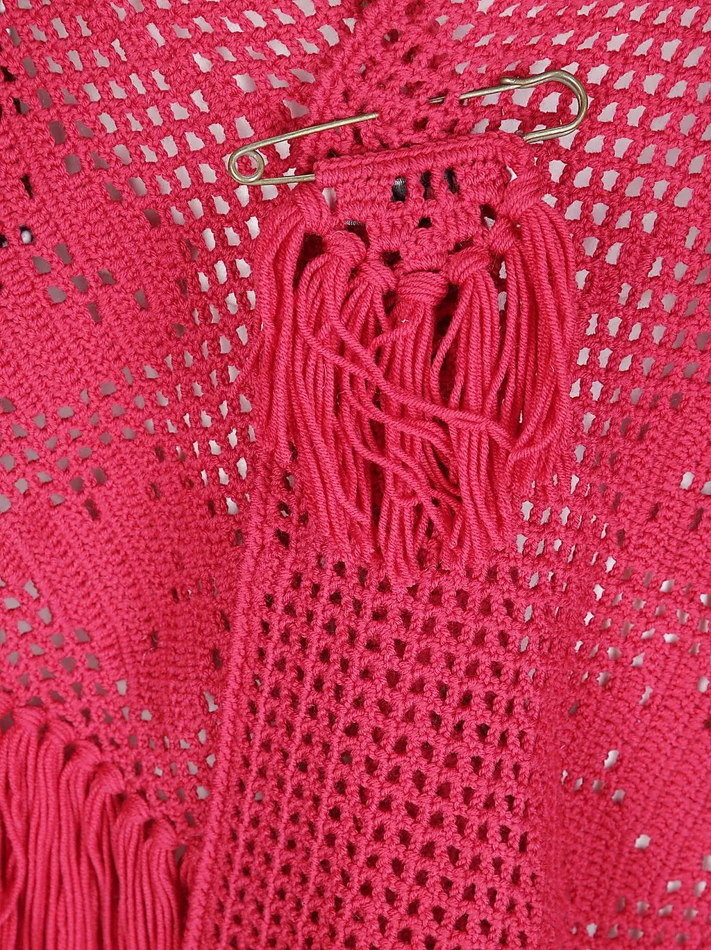 Peonia Crochet Fringed Shawl