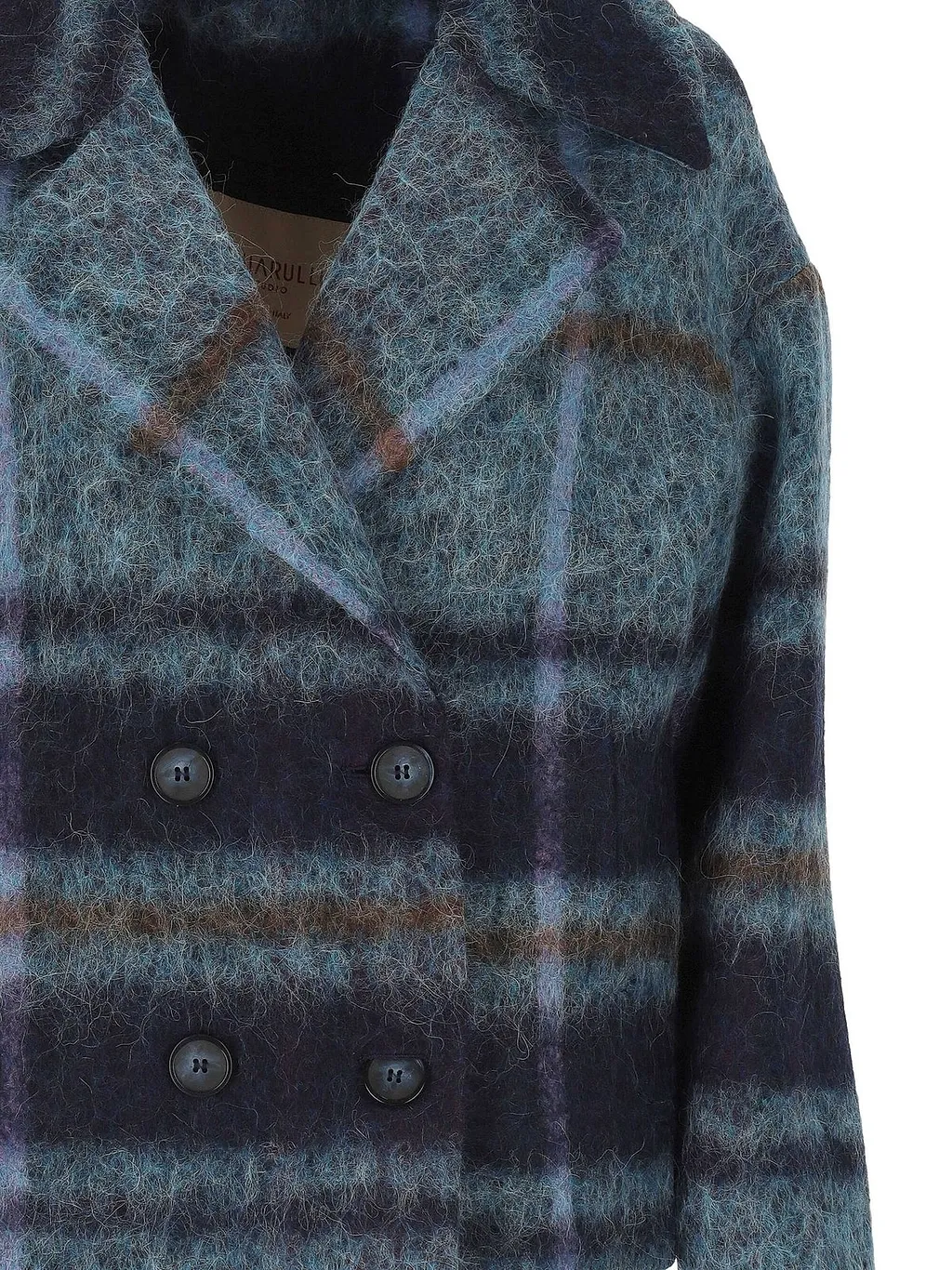 Iris Checked Double-Breasted Coat