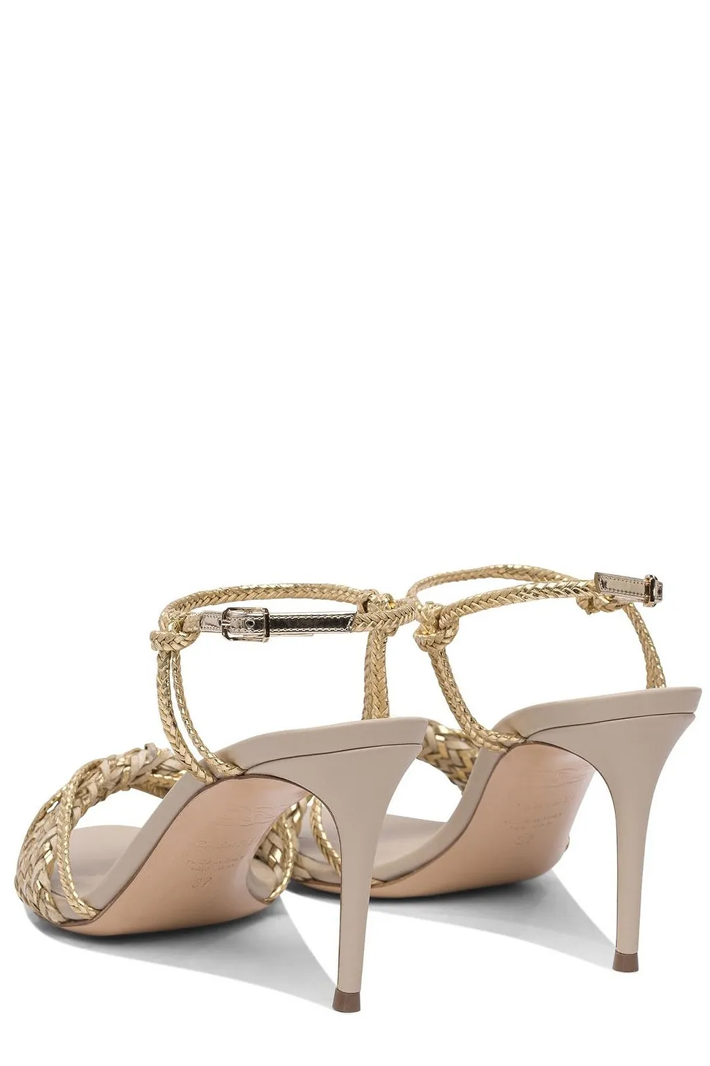Casadei Ankle Strap Interwoven Sandals