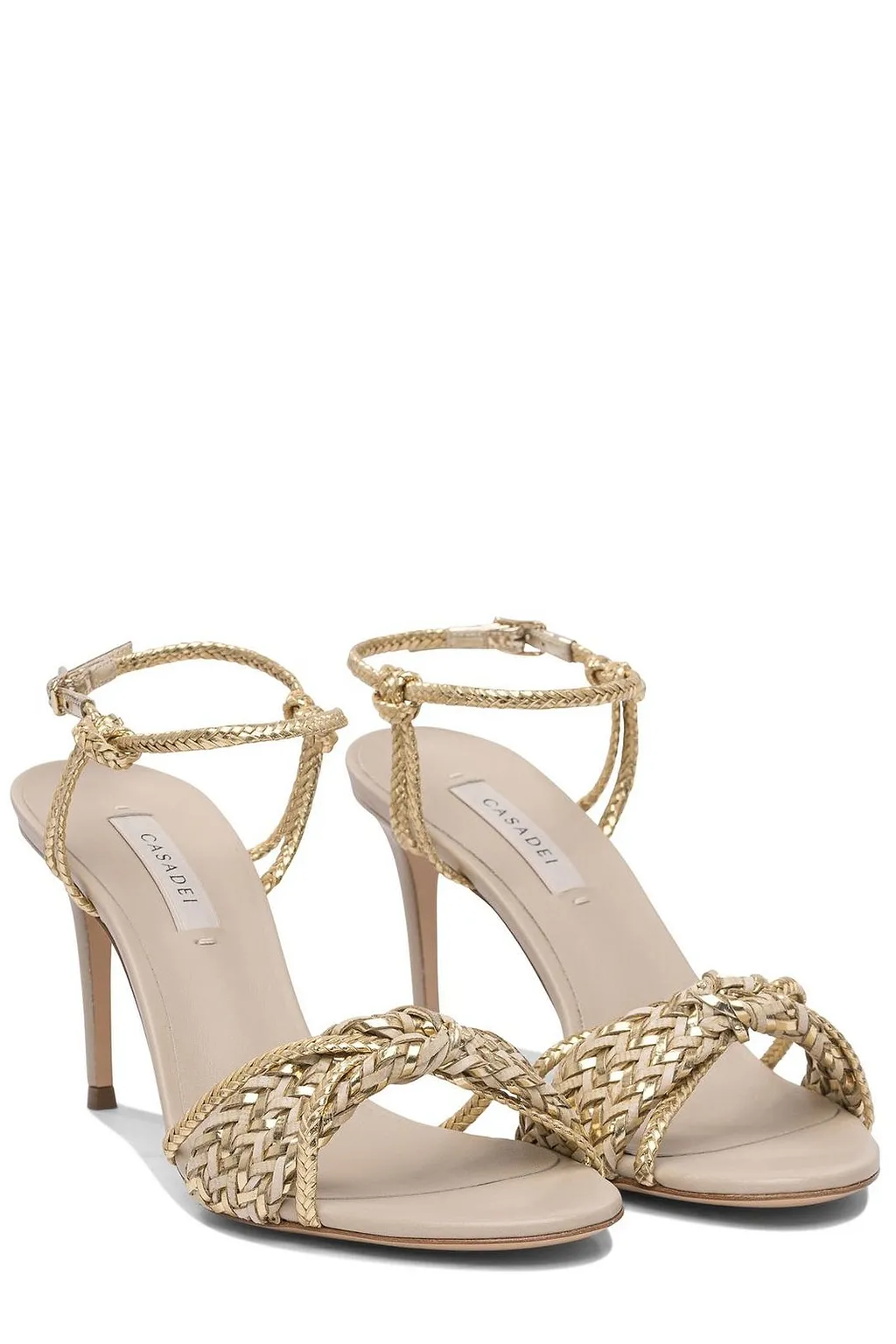 Casadei Ankle Strap Interwoven Sandals