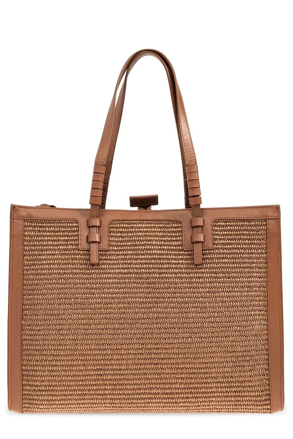 Casadei Braided Accent Tote Bag