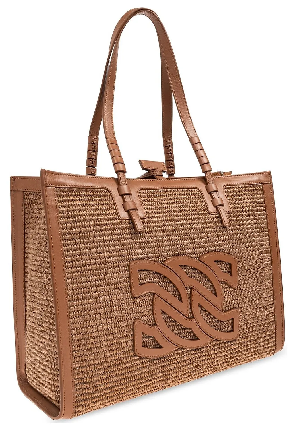 Casadei Braided Accent Tote Bag