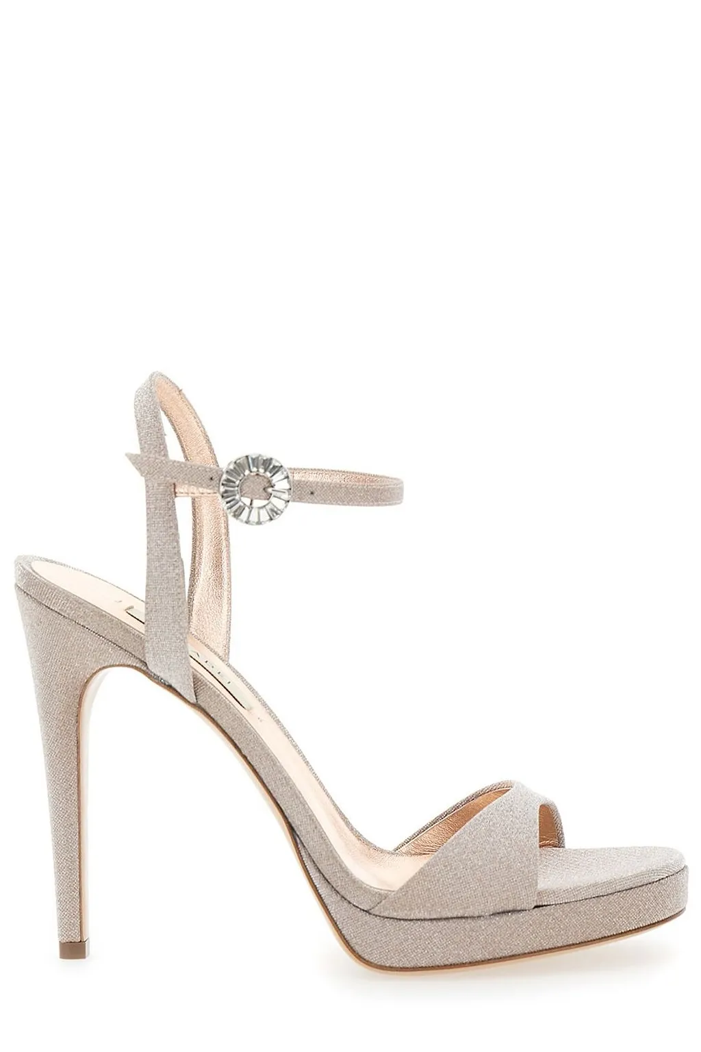 Casadei Michelle Ankle Strap Glittered Sandals