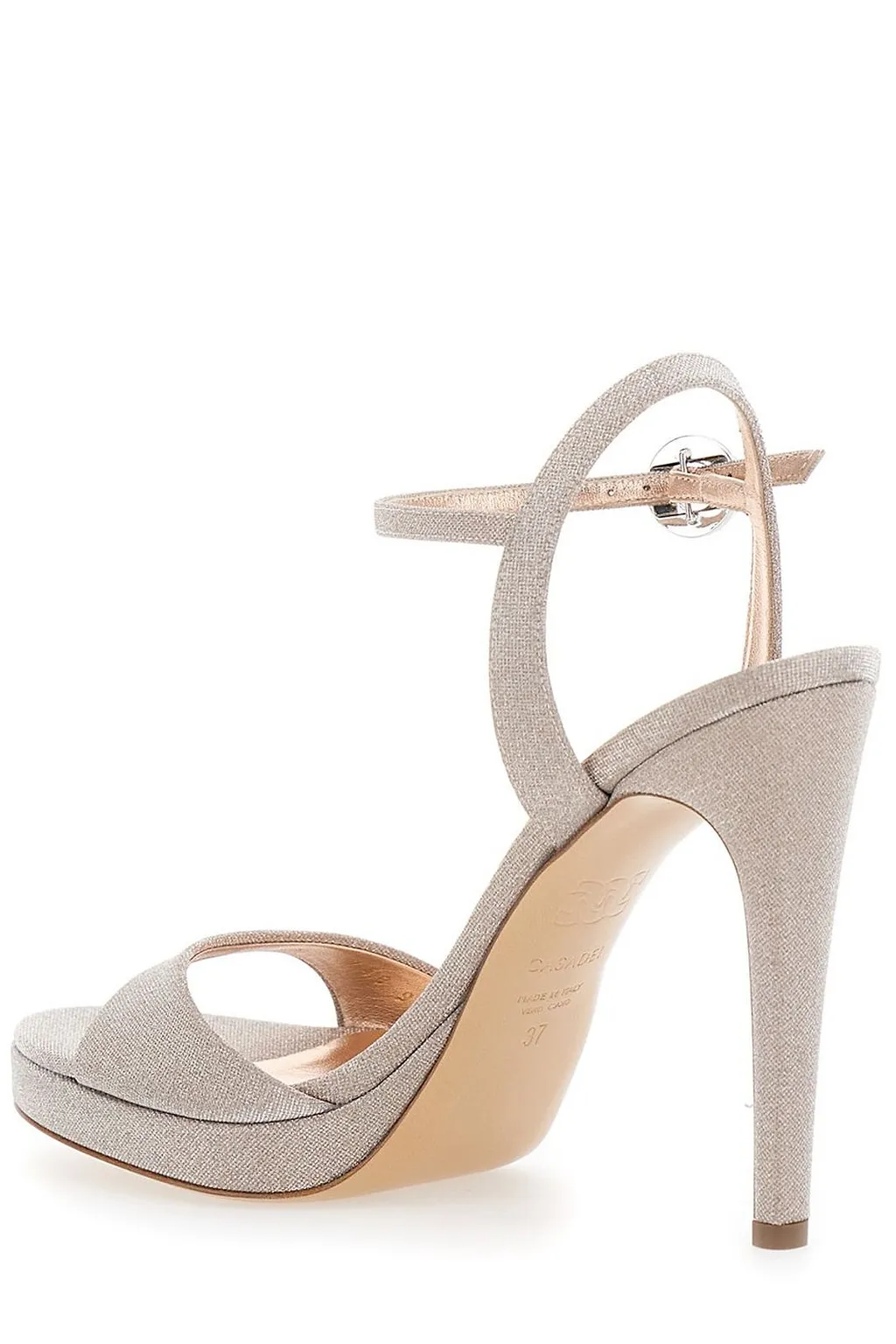 Casadei Michelle Ankle Strap Glittered Sandals