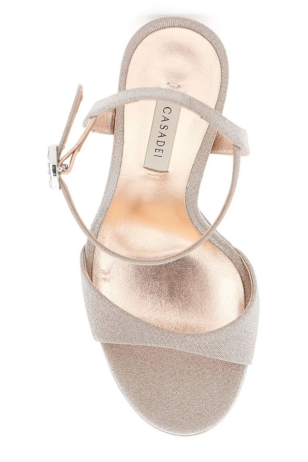 Casadei Michelle Ankle Strap Glittered Sandals