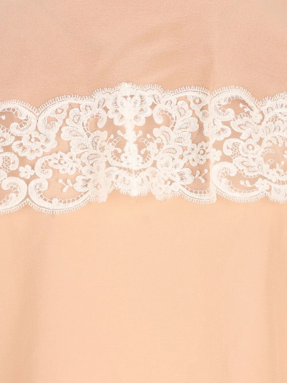 Chloé Lace Trim Tie-Neck Blouse