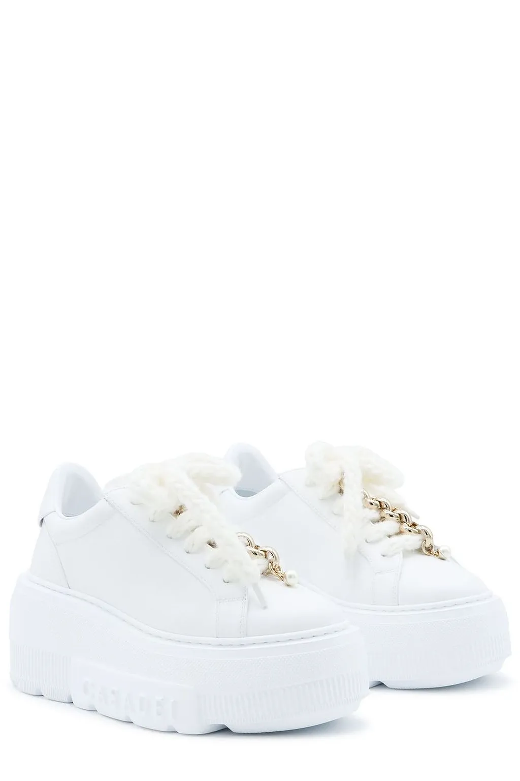 Casadei Round-Toe Lace-Up Sneakers