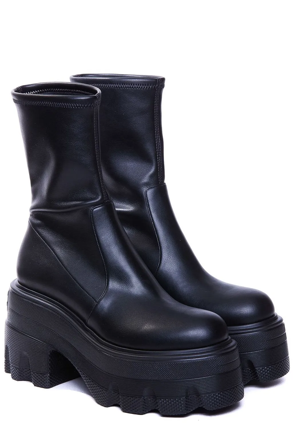 Casadei Round Toe Platform Boots