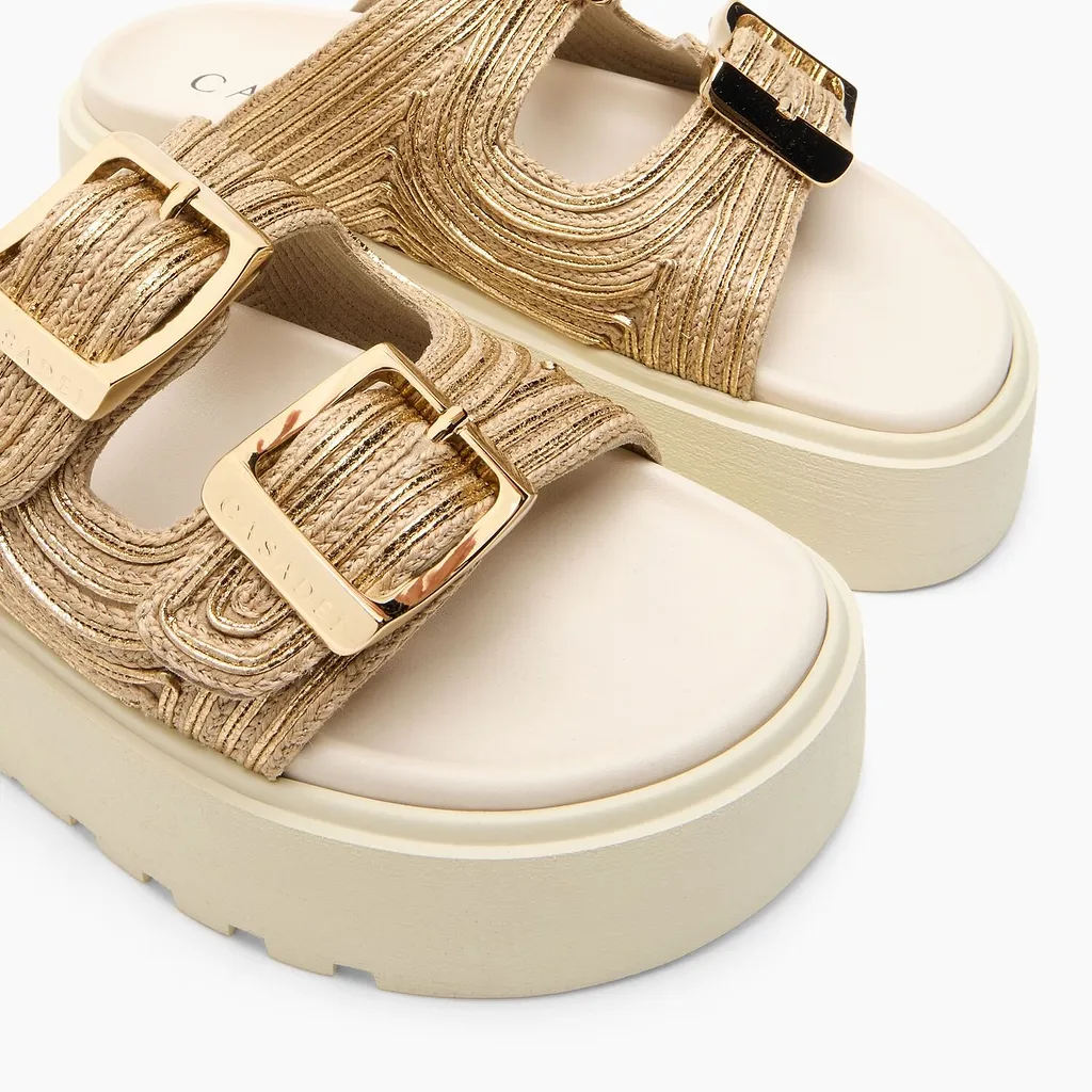 Casadei Thaiti Birki Platform Mules
