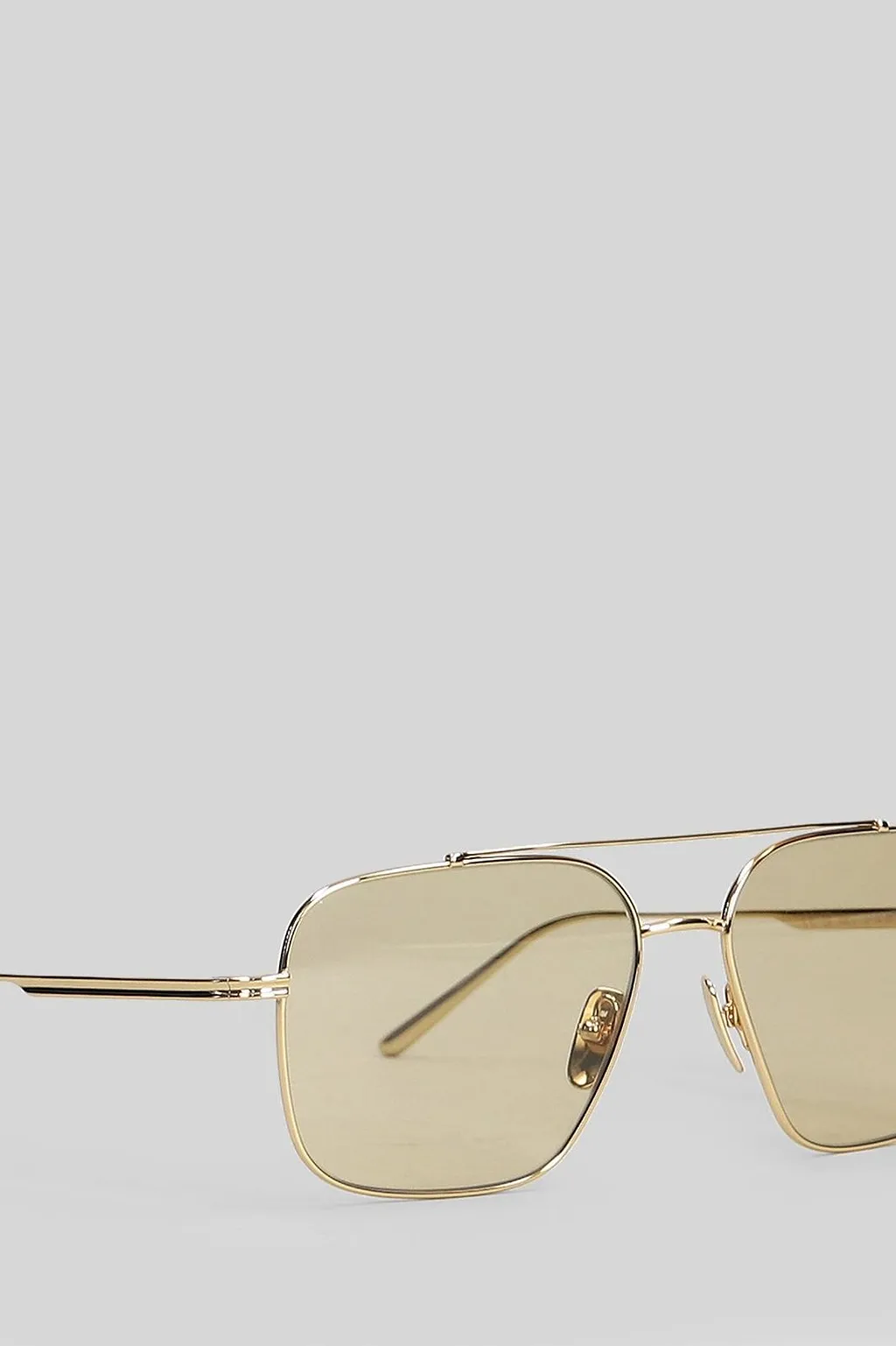 Geometric-Frame Double Bridge Sunglasses
